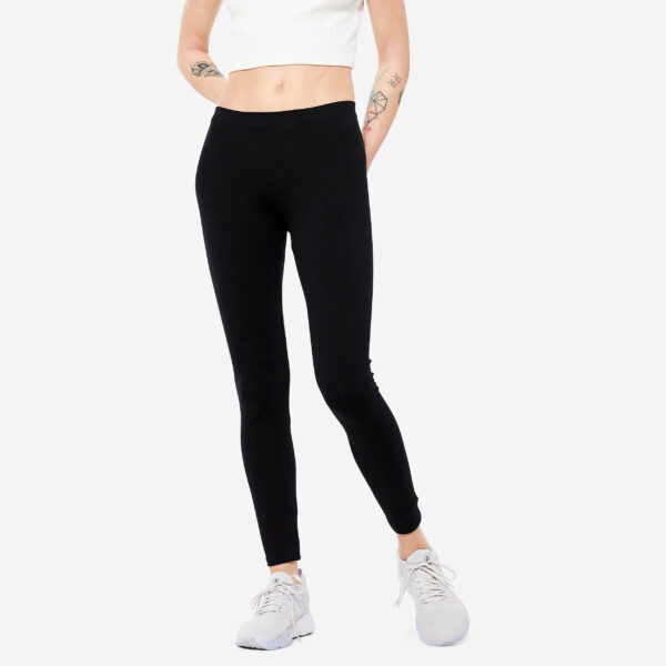 Quần Legging Tập Fitness Cotton 100% Cho Nữ - Đen