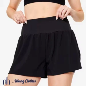 Quần Short Tập Gym Nữ 2 Trong 1 - FST 120 Đen